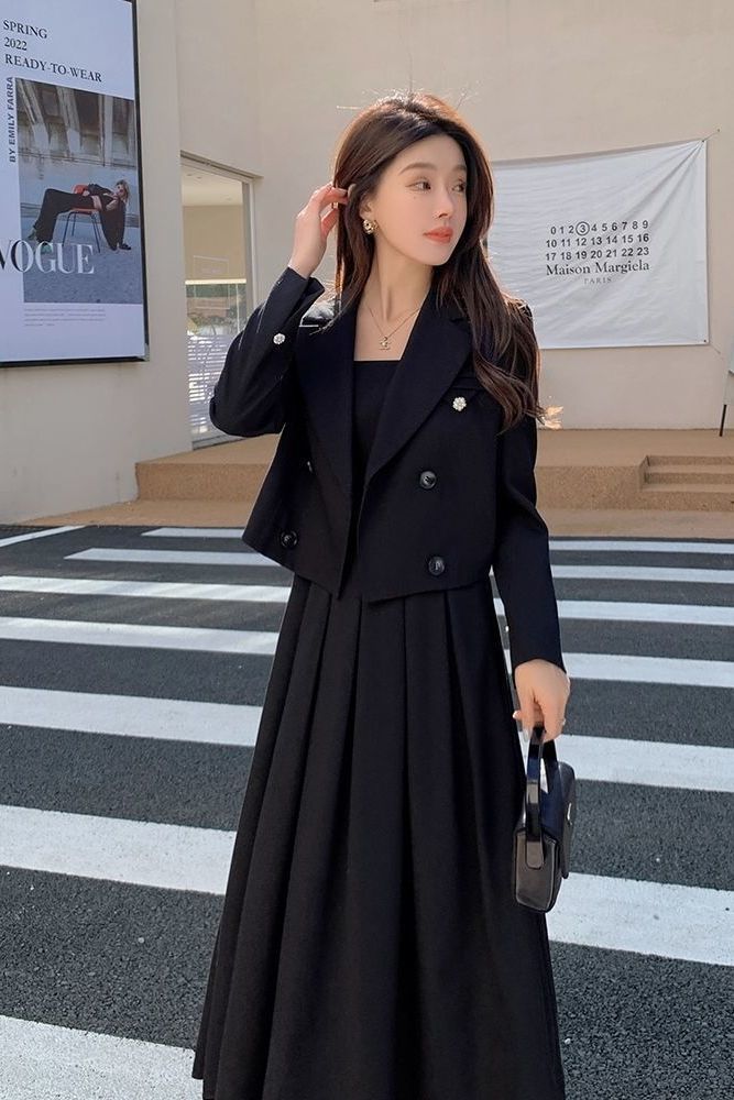 Elegant Women Black Hepburn Dress