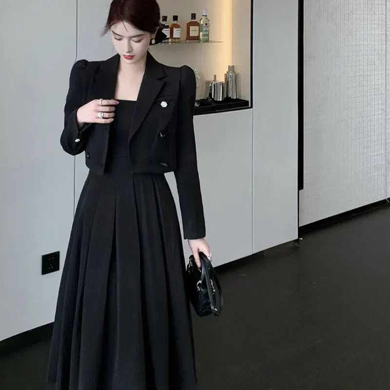 Elegant Women Black Hepburn Dress