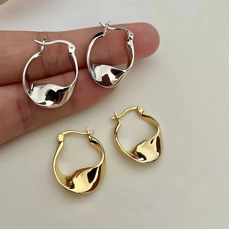 Vintage Irregular  Hoop Earrings