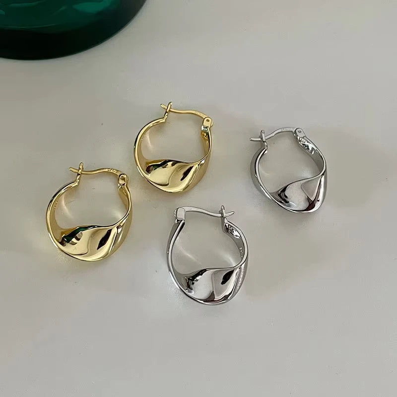 Vintage Irregular  Hoop Earrings