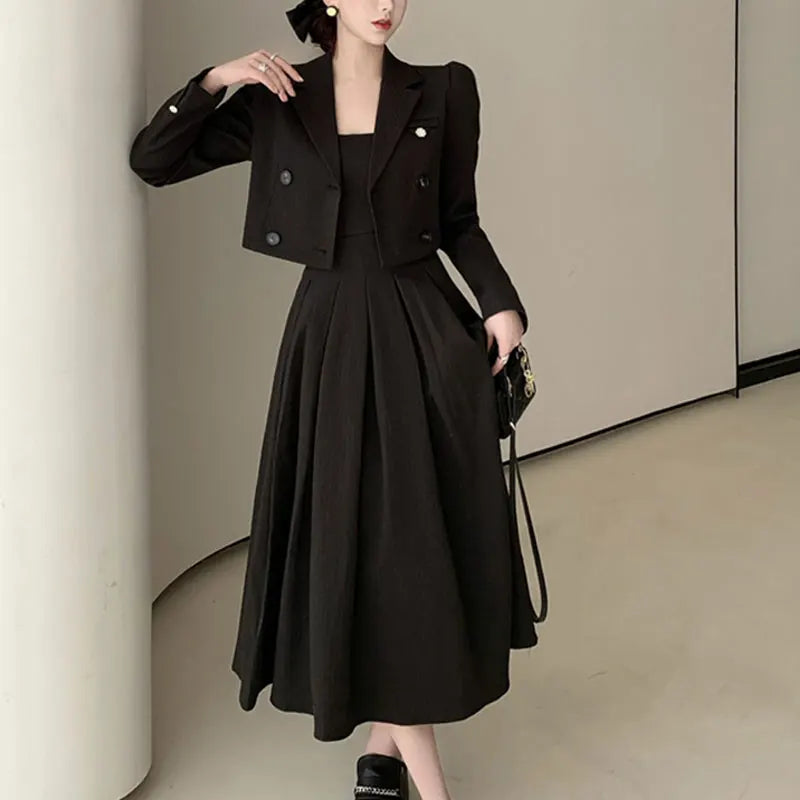 Elegant Women Black Hepburn Dress