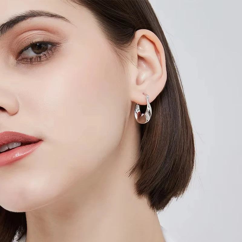 Vintage Irregular  Hoop Earrings